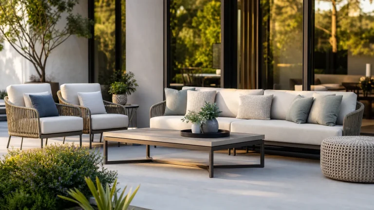 Commercial outdoor furniture display