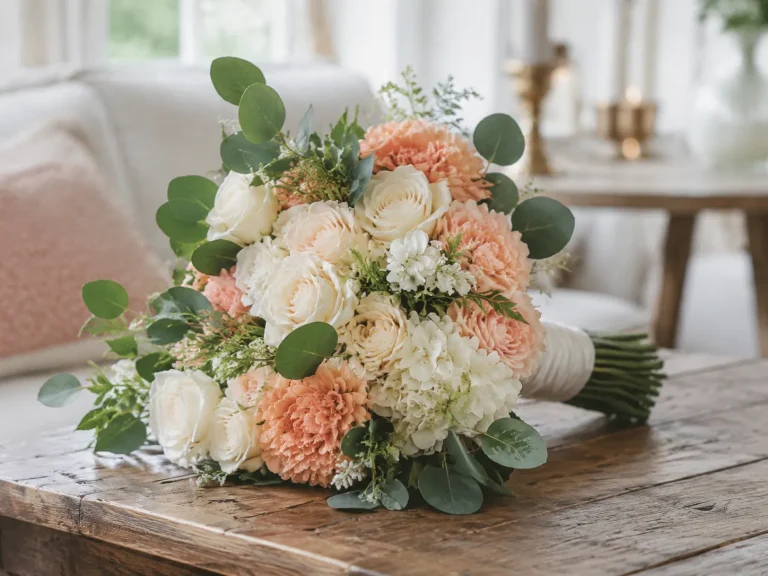 Real touch and silk bridal bouquet