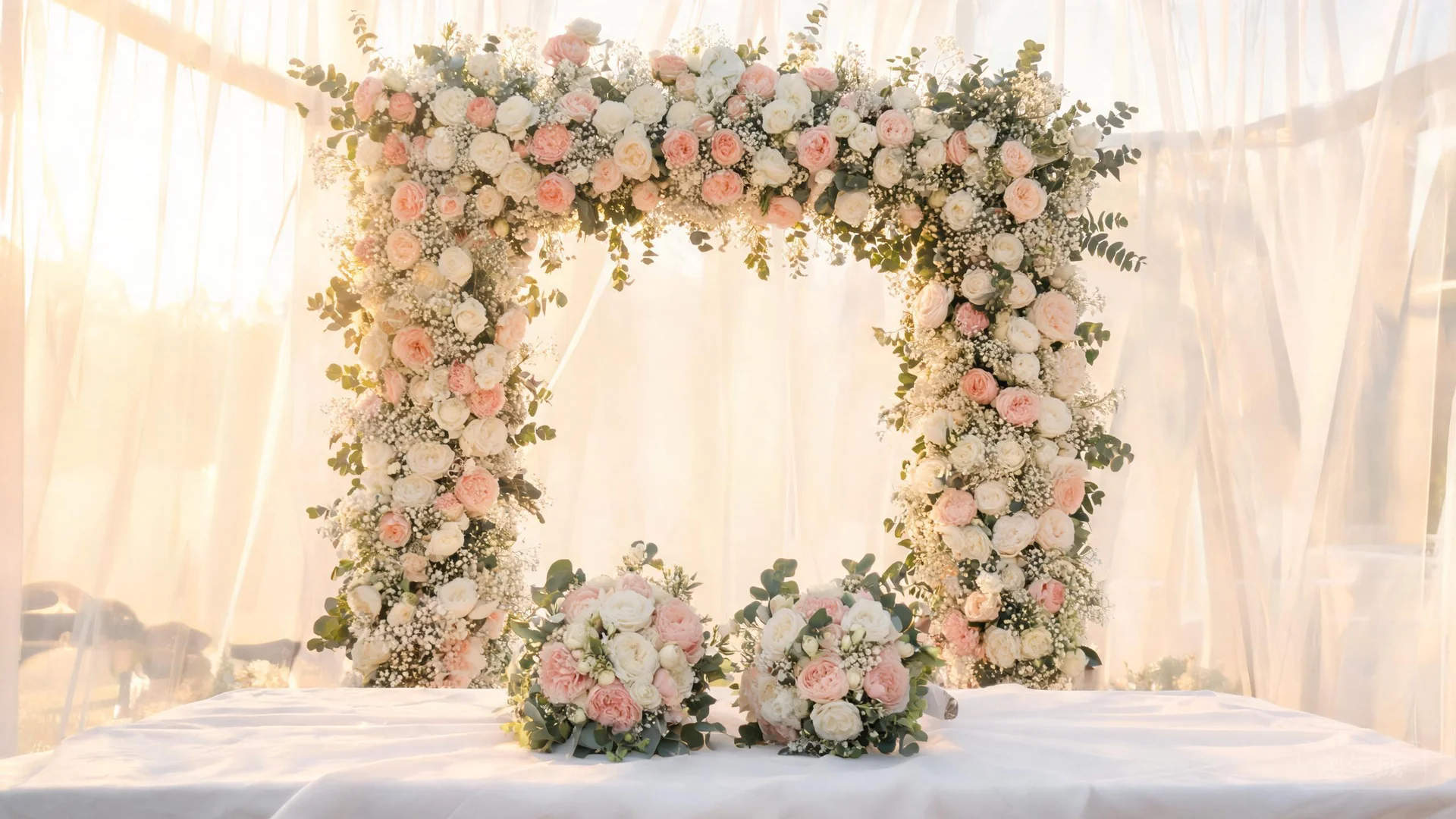 Wedding Artificial Flowers - Romantic Ceremony Setup