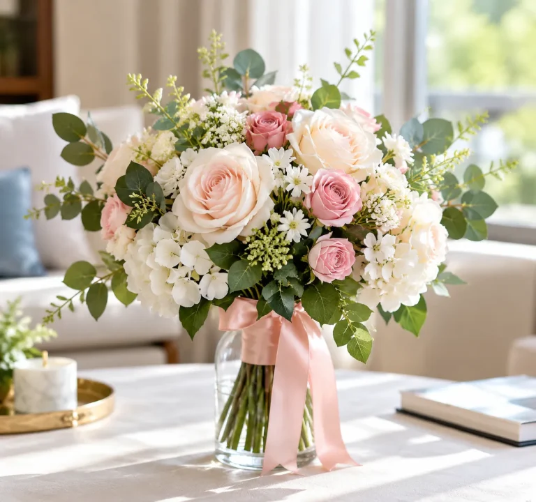 Artificial wedding flower arrangement