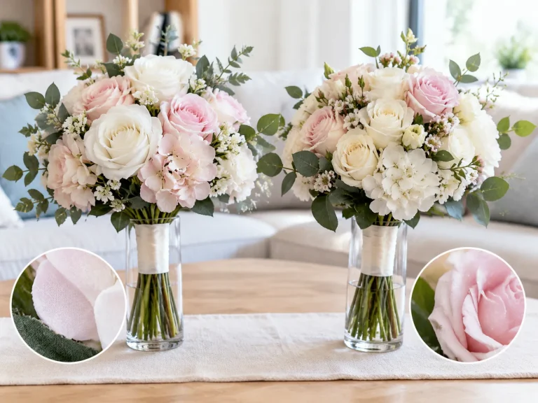 fake vs real wedding flowers