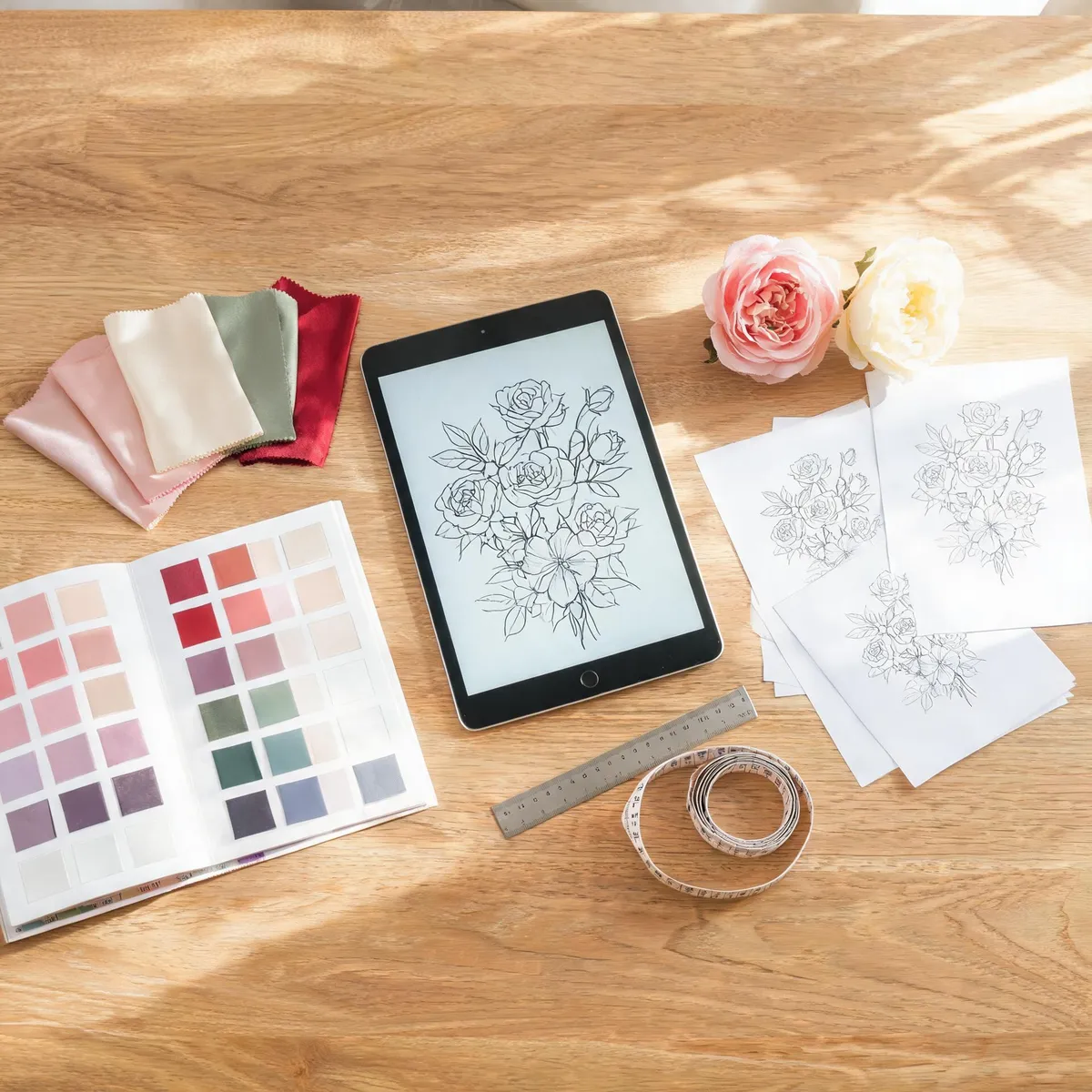 Hiway designer creating custom artificial flower designs