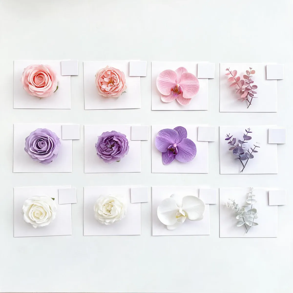 Custom artificial flower color and style samples