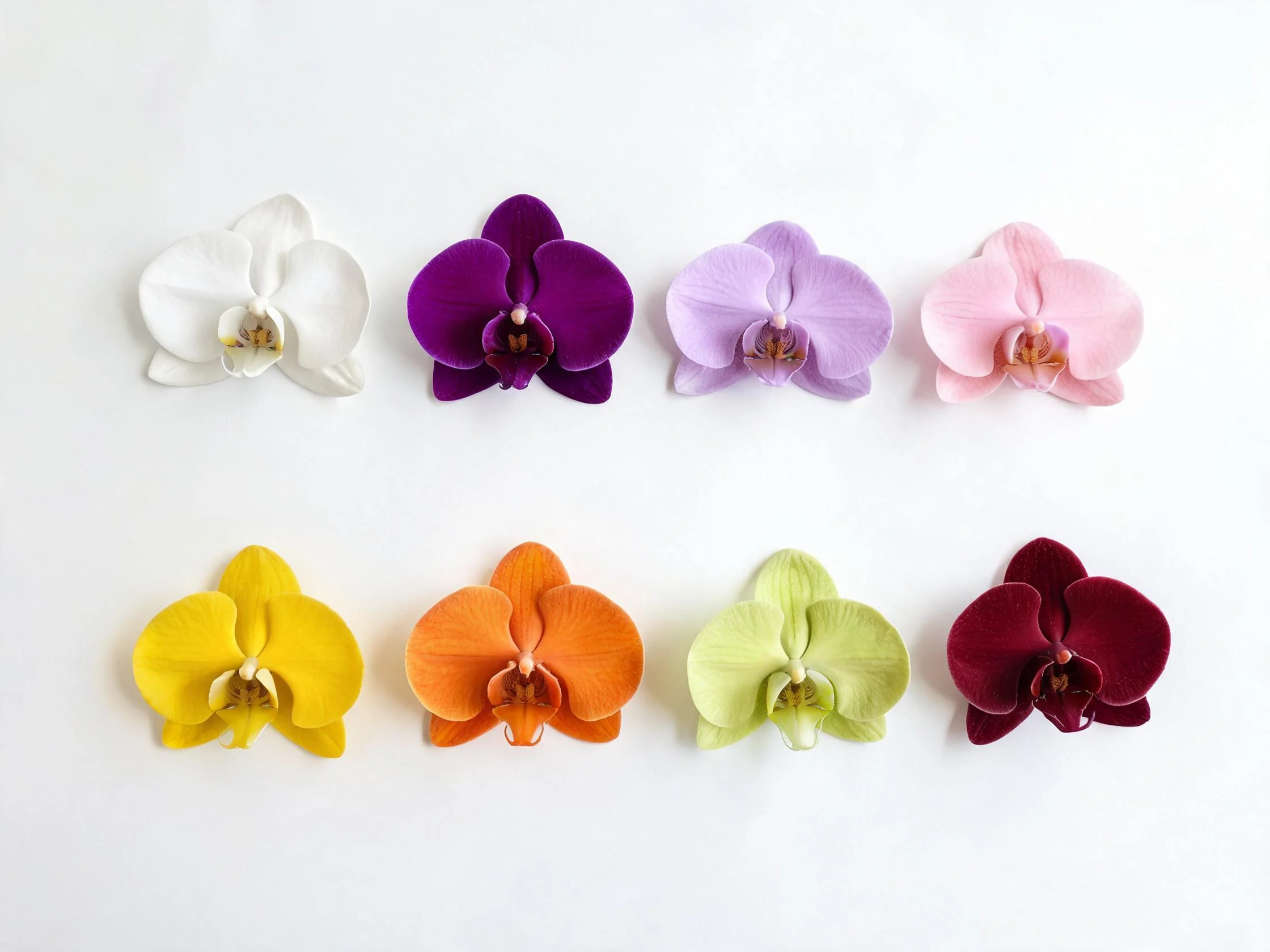 Artificial orchid color varieties