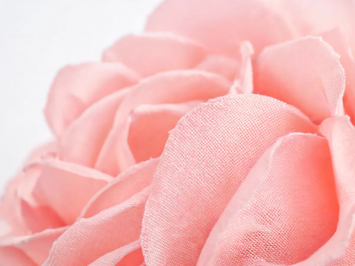 Close-up of artificial rose petal detail