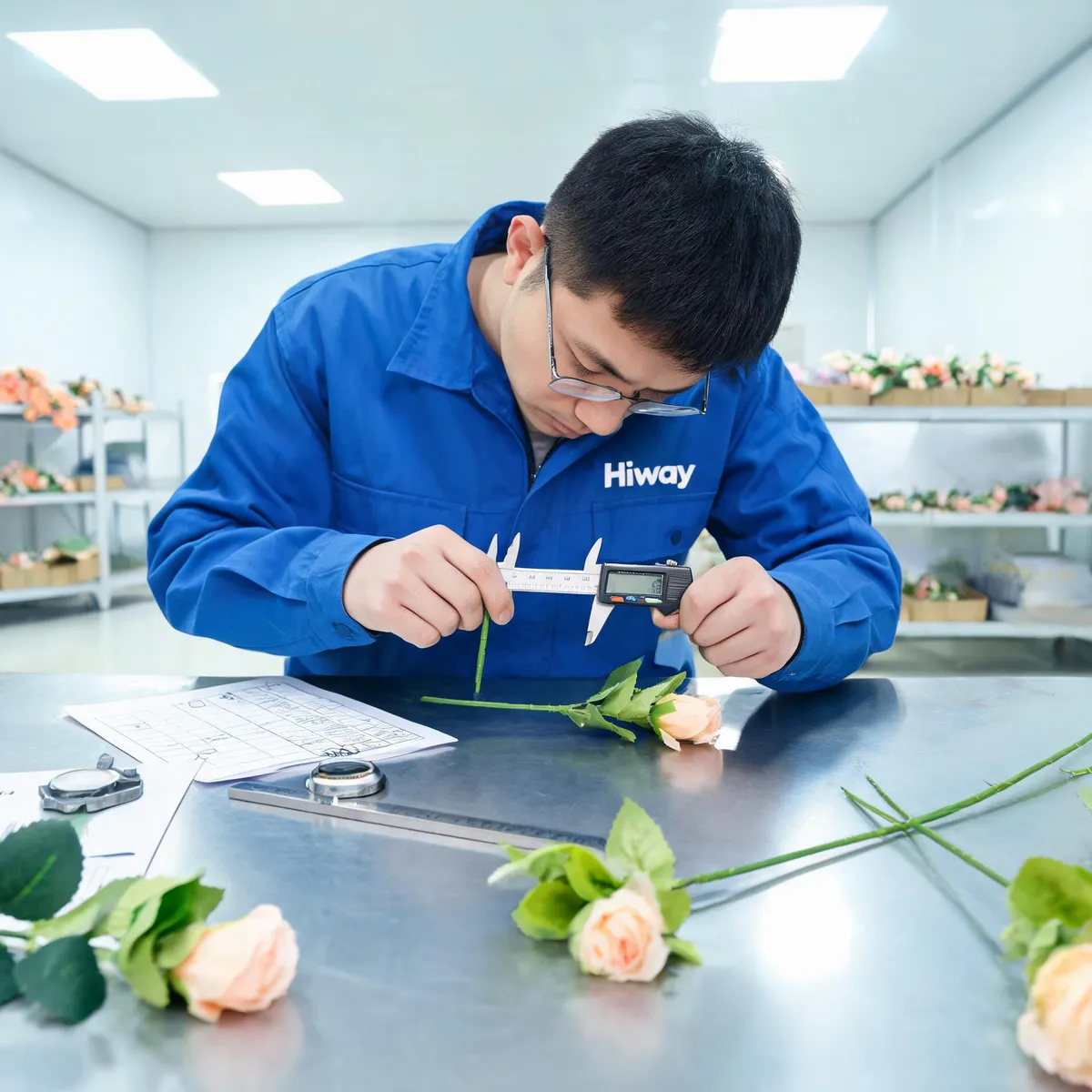 Quality inspection service for artificial flowers