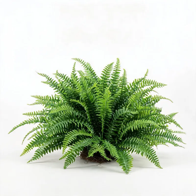 Artificial Boston fern bush real-touch fronds 22 inch
